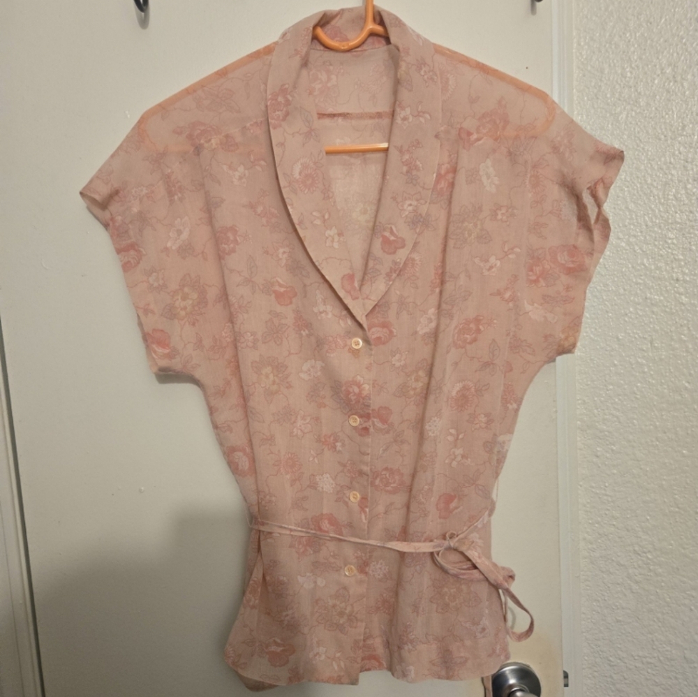 Vintage blouse pink large